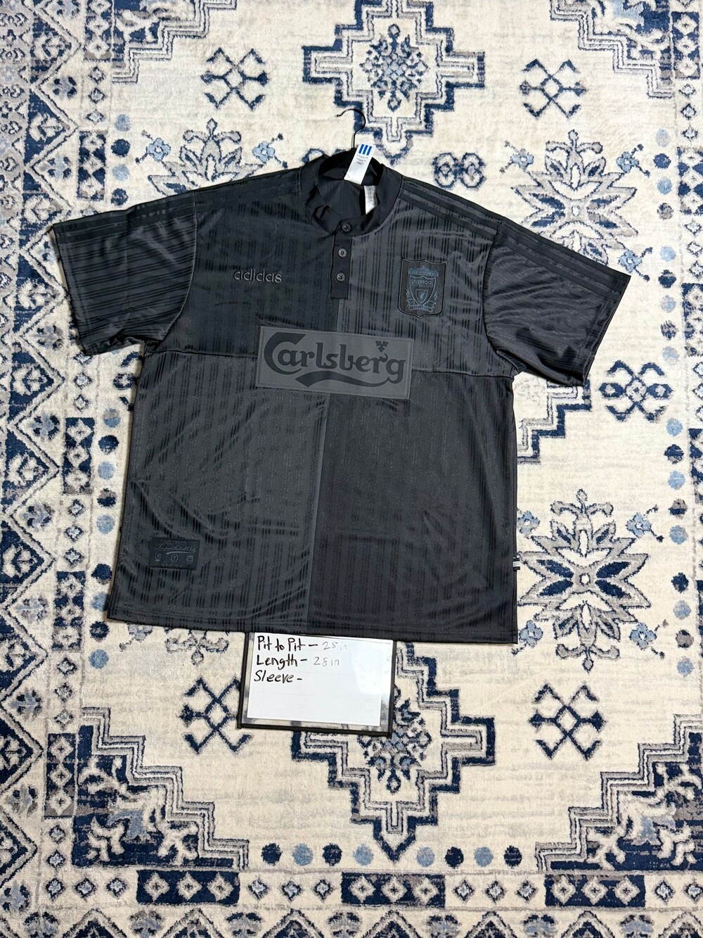 adidas Liverpool FC football jersey 2XL black polyester